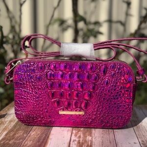 NWT BRAHMIN Danica CROSSBODY Voltage Violet ~Brahmin Exclusive Purple Pink FIRM